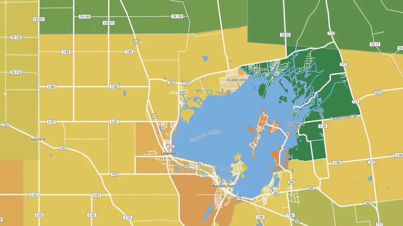 Lakeview, OH Map of Murder Rates