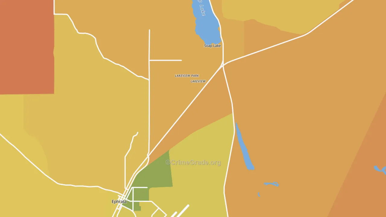 Lakeview Park, WA Map of Murder Rates
