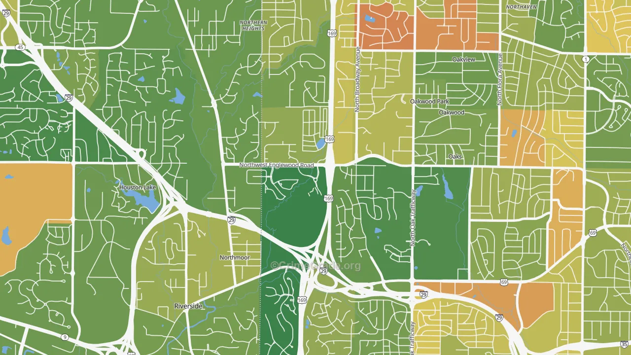Lakeview Terrace, Kansas City, MO Map of Murder Rates