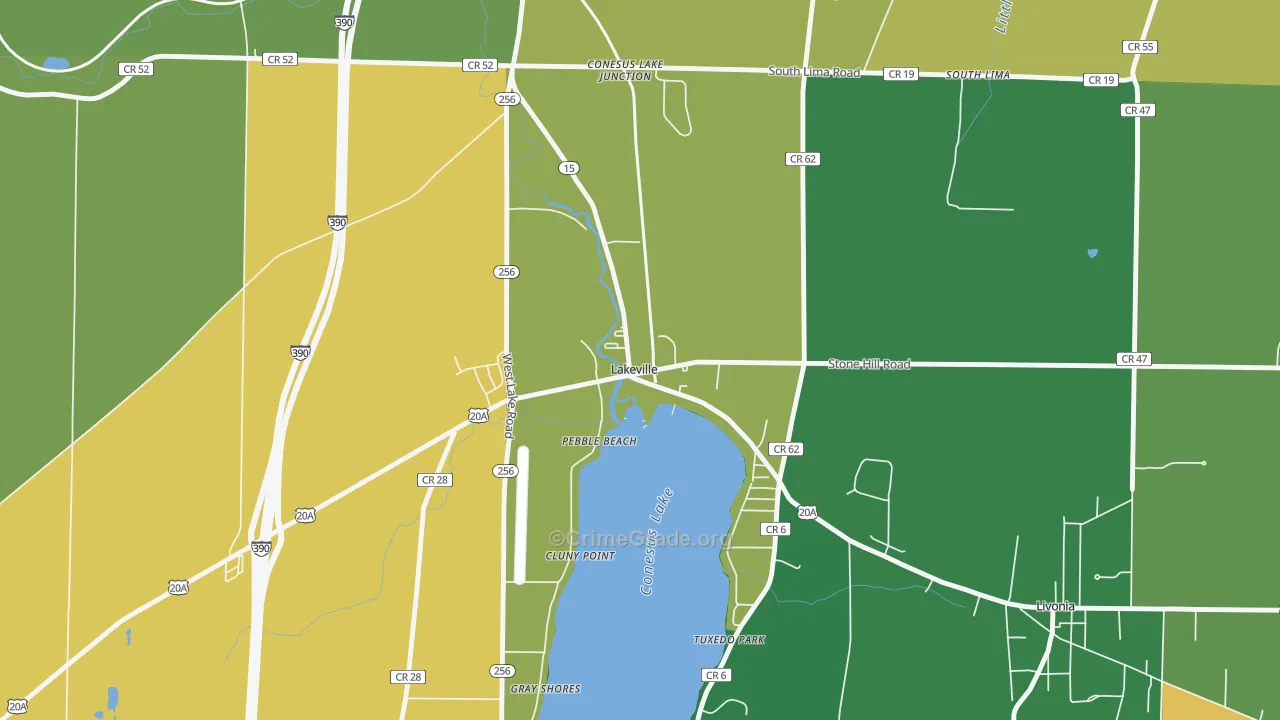 Lakeville, NY Map of Murder Rates