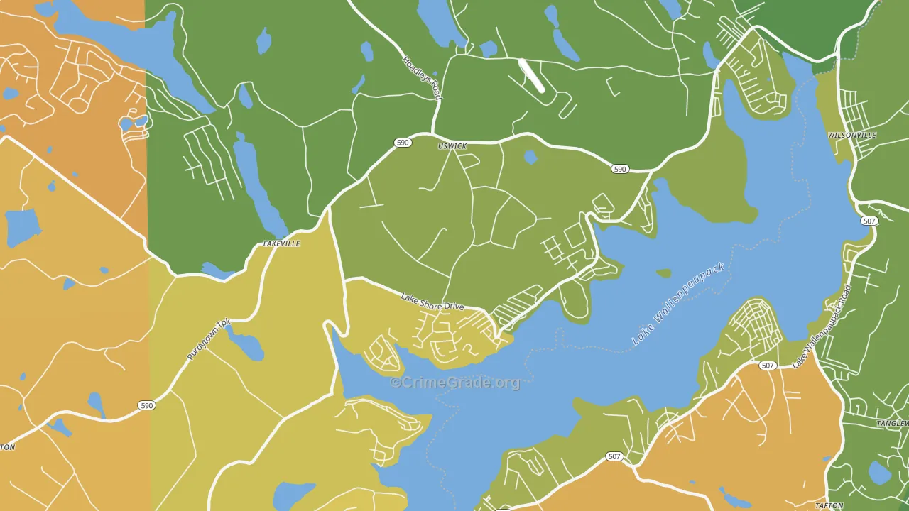 Lakeville, PA Map of Murder Rates