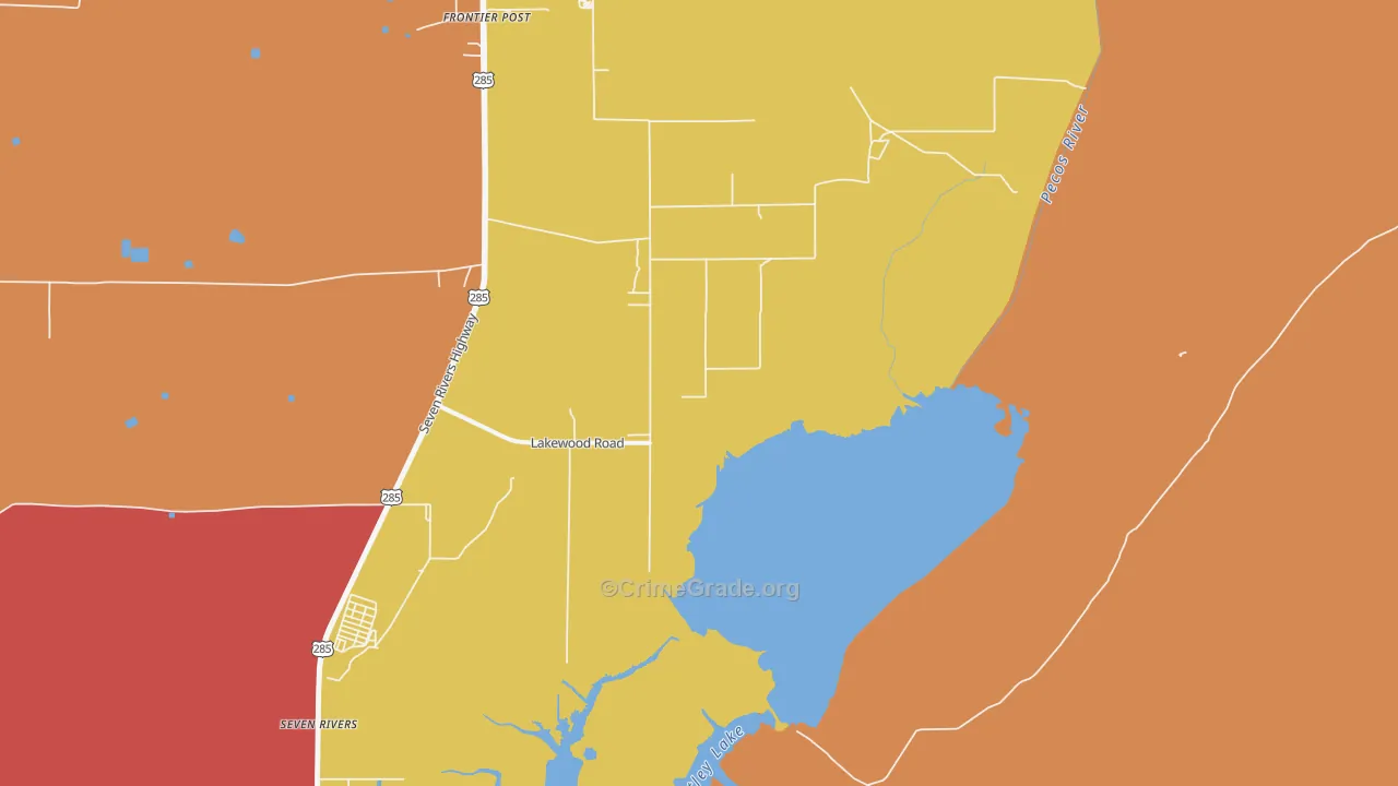 Lakewood, NM Map of Murder Rates