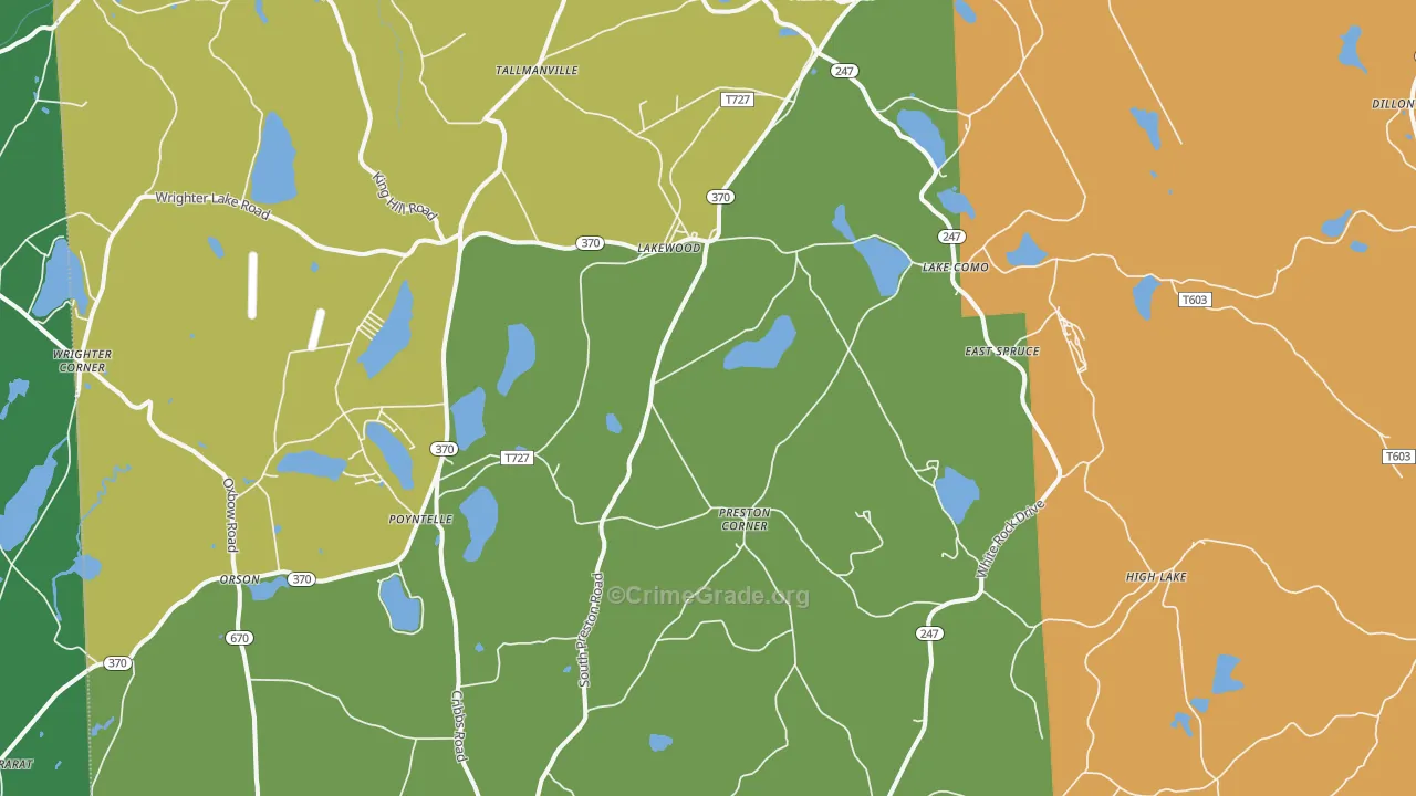 Lakewood, PA Map of Murder Rates