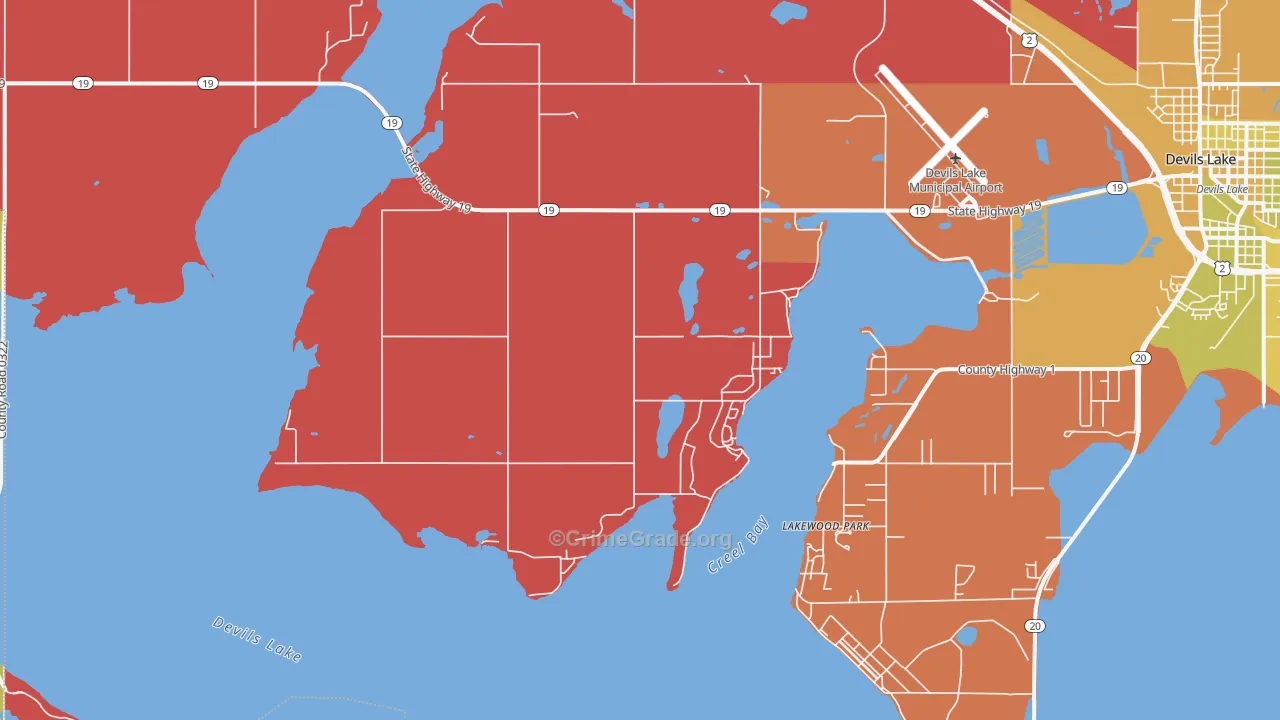 Lakewood Park, ND Map of Murder Rates
