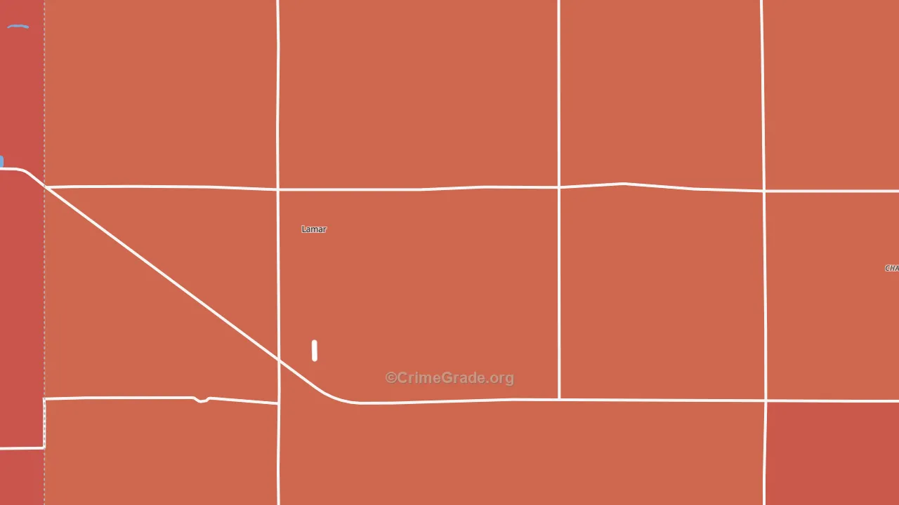 Lamar, NE Map of Murder Rates