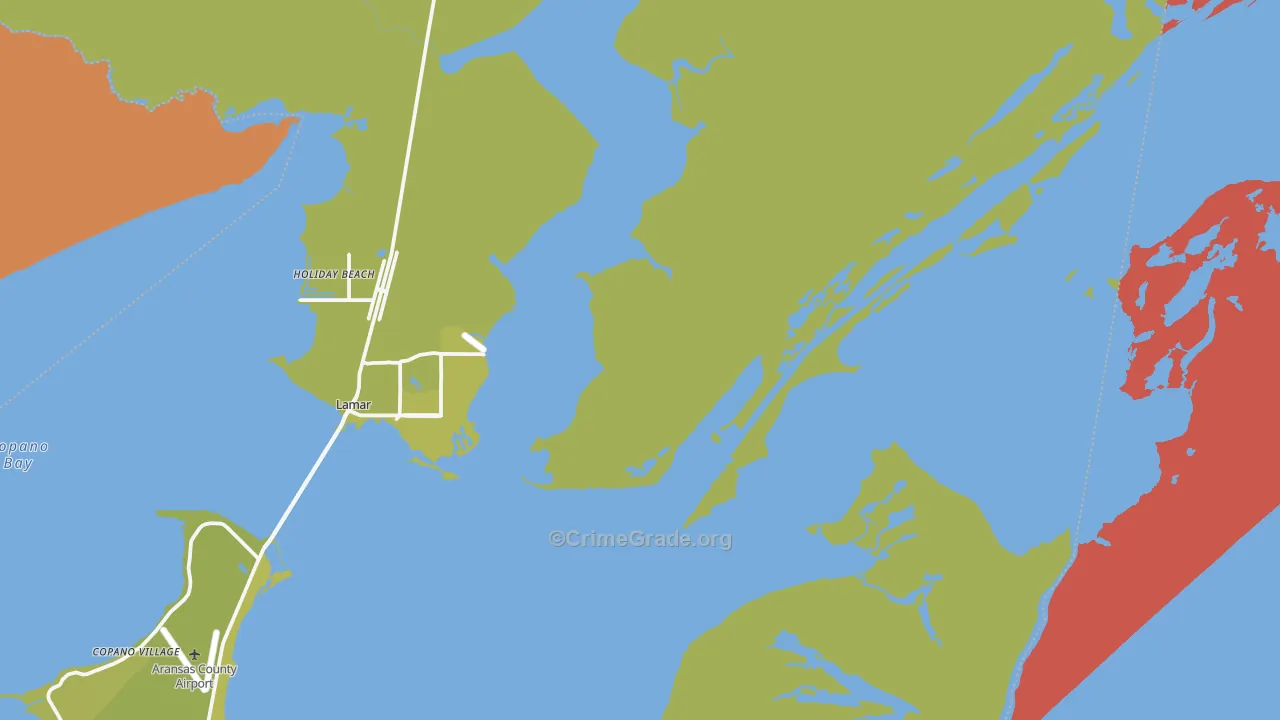 Lamar, TX Map of Murder Rates