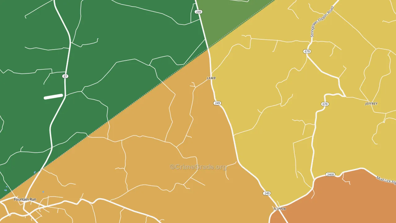 Lamb, KY Map of Murder Rates