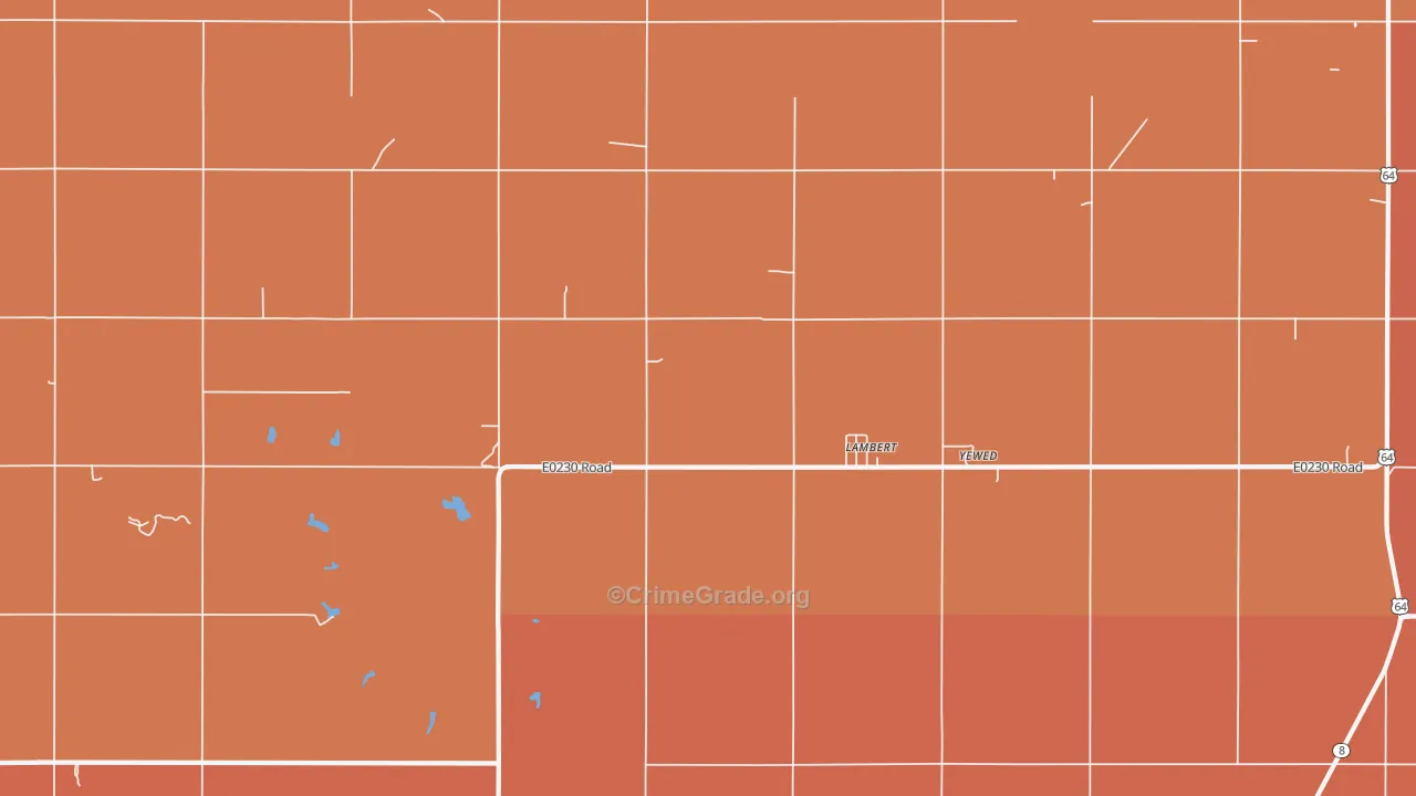 Lambert, OK Map of Murder Rates