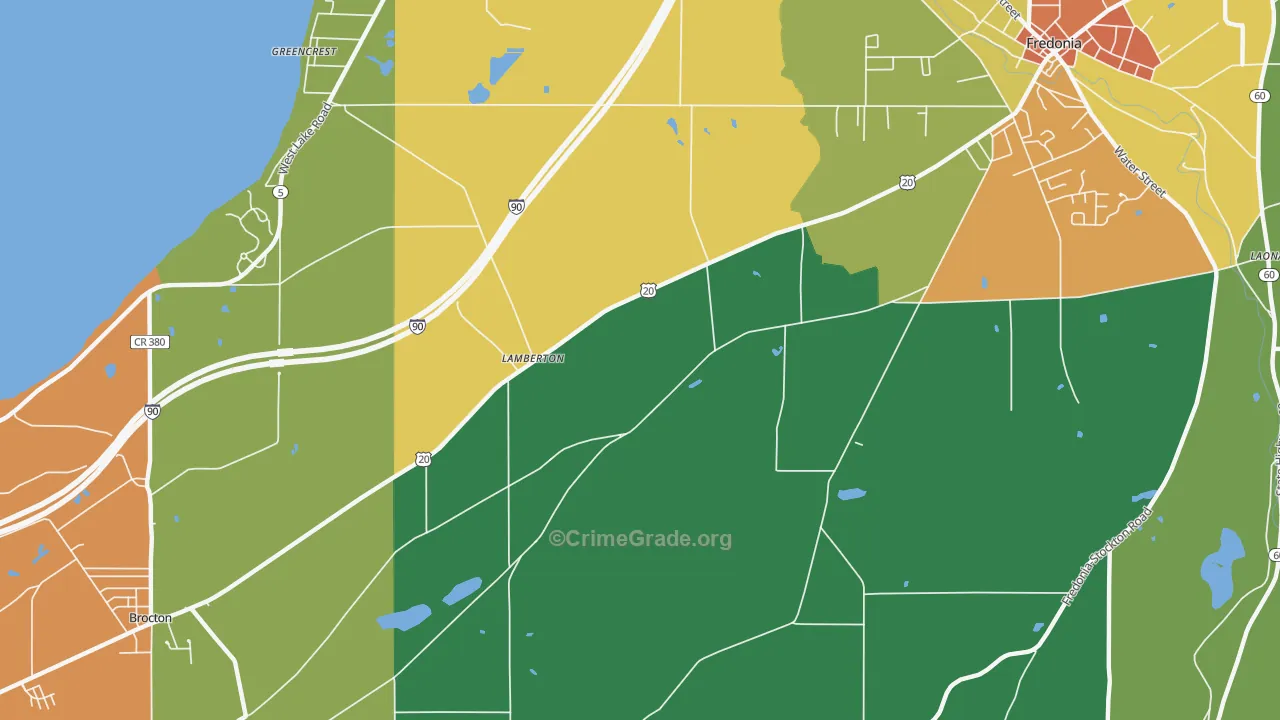 Lamberton, NY Map of Murder Rates