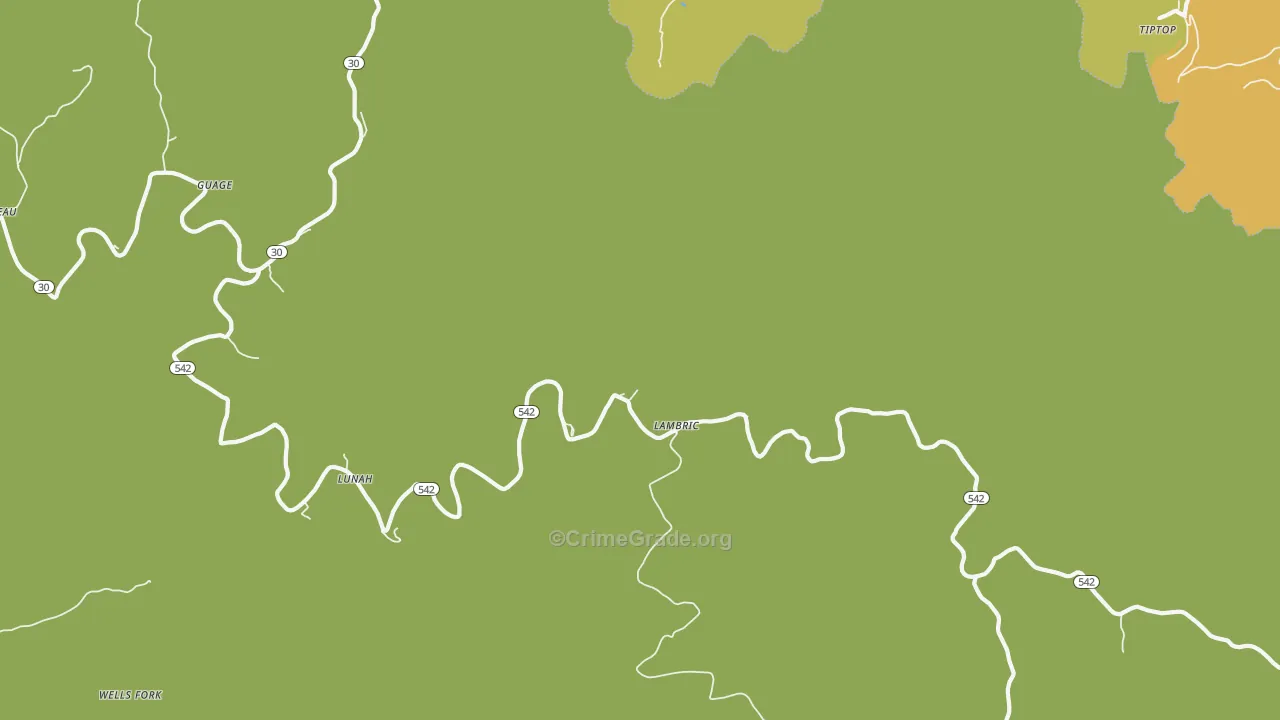 Lambric, KY Map of Murder Rates