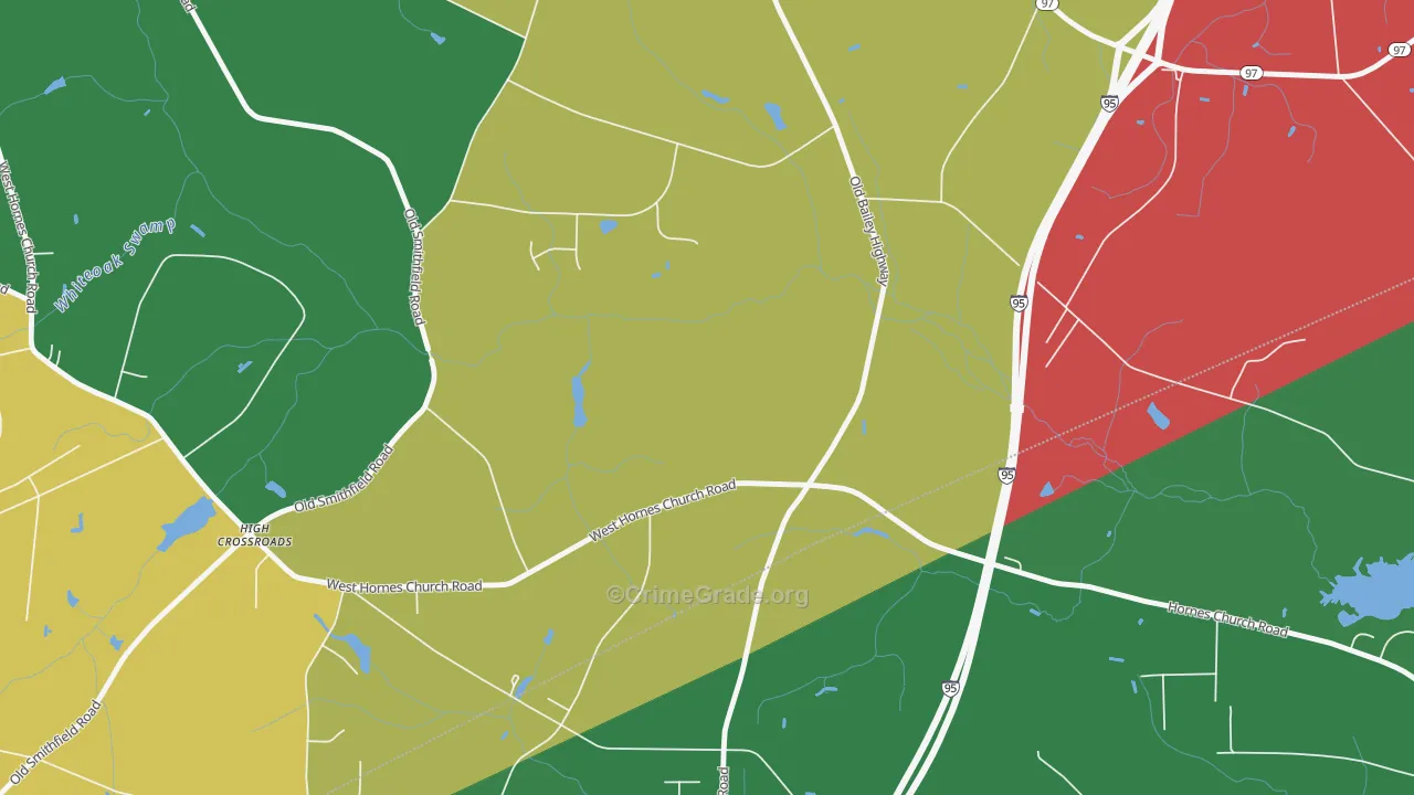 Lamm, NC Map of Murder Rates