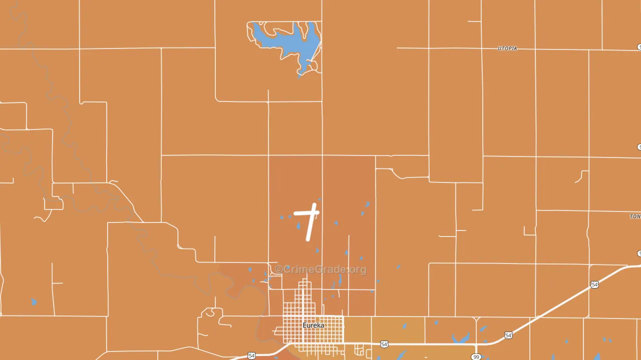 Lamont, KS Map of Murder Rates