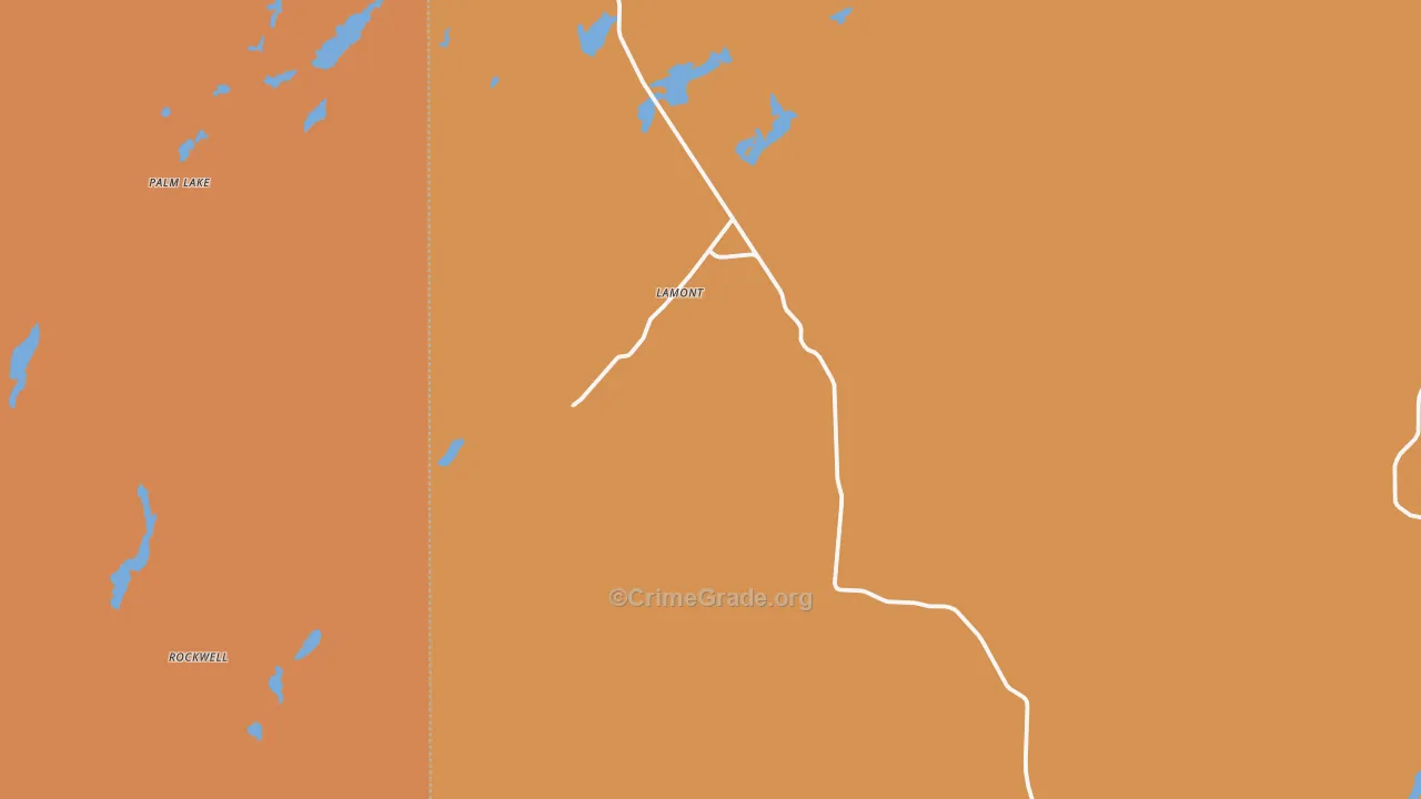Lamont, WA Map of Murder Rates