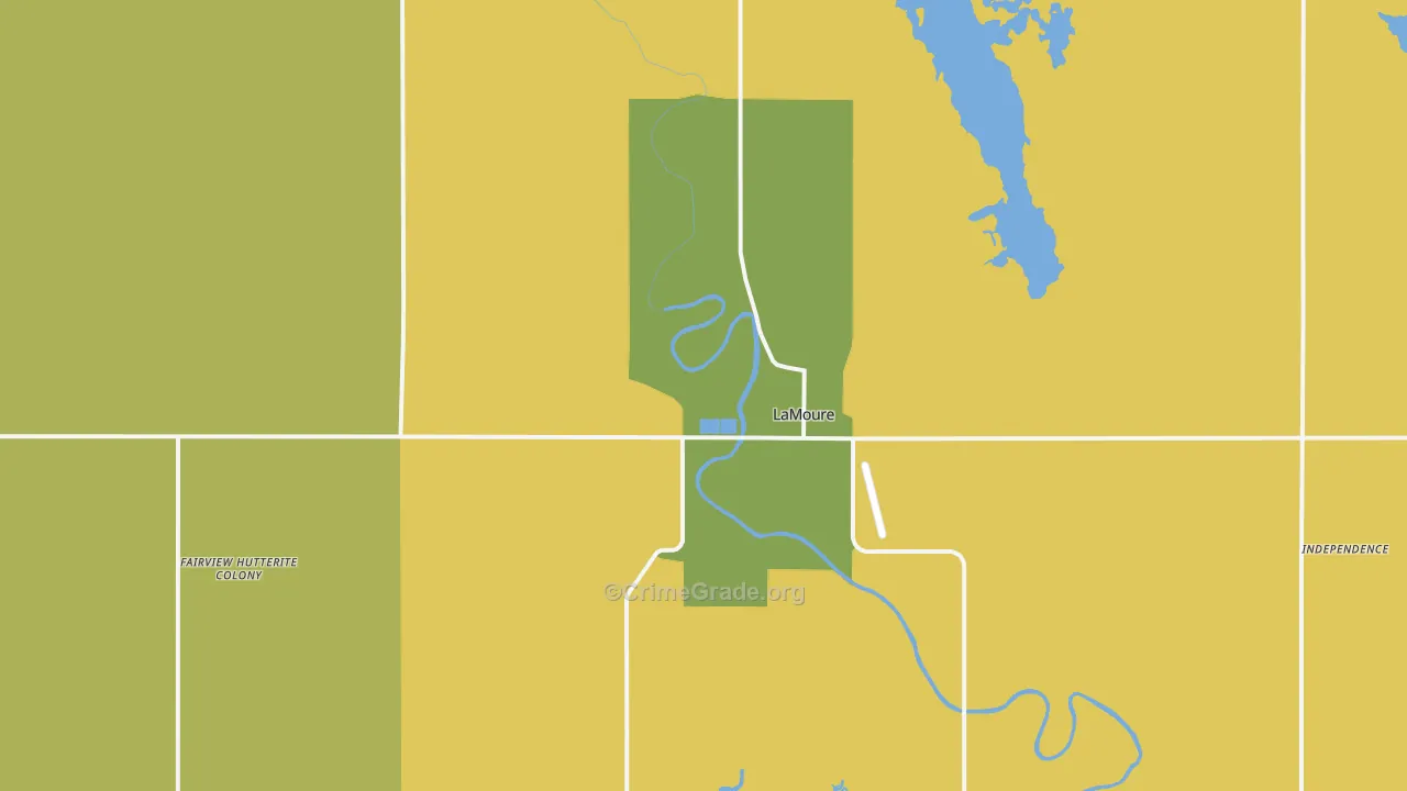 LaMoure, ND Map of Murder Rates