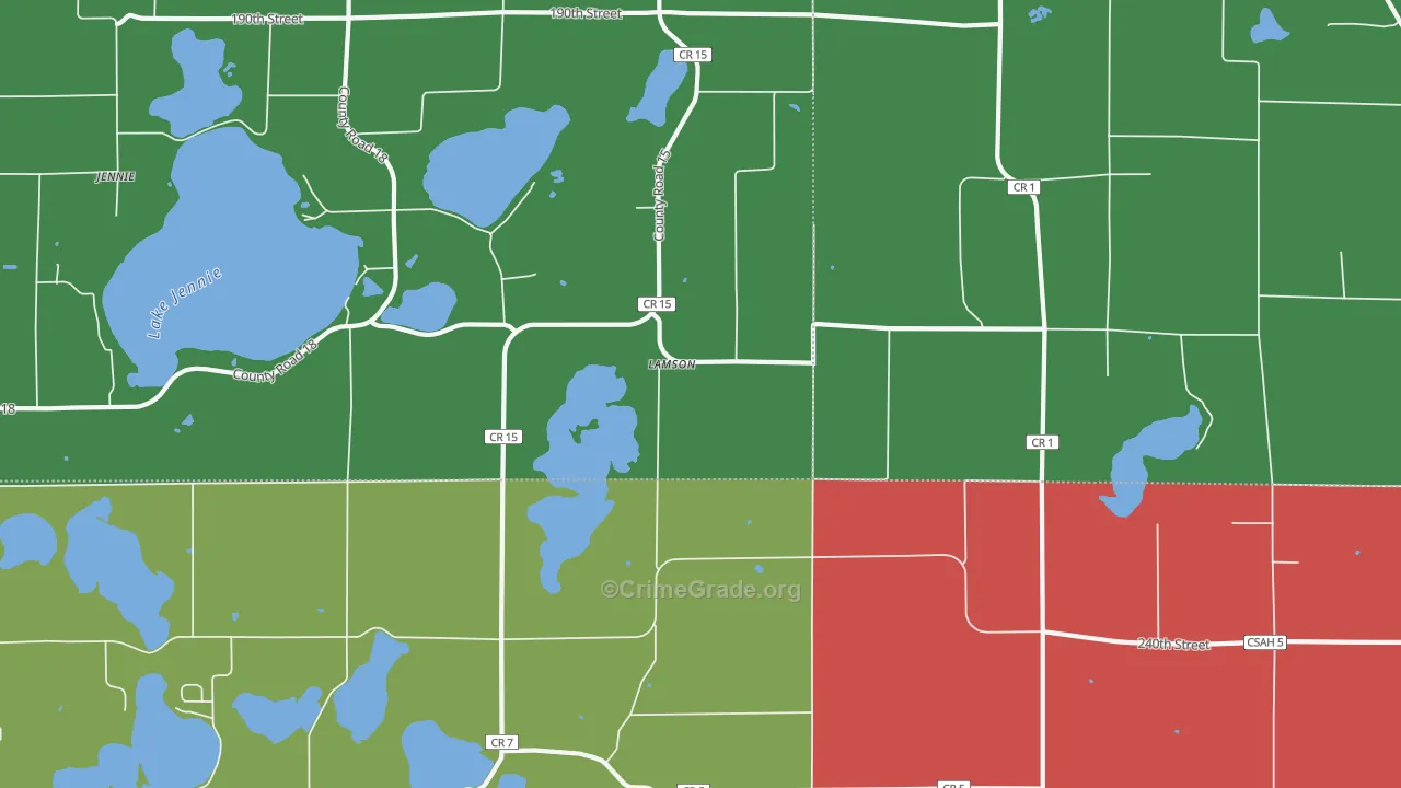 Lamson, MN Map of Murder Rates