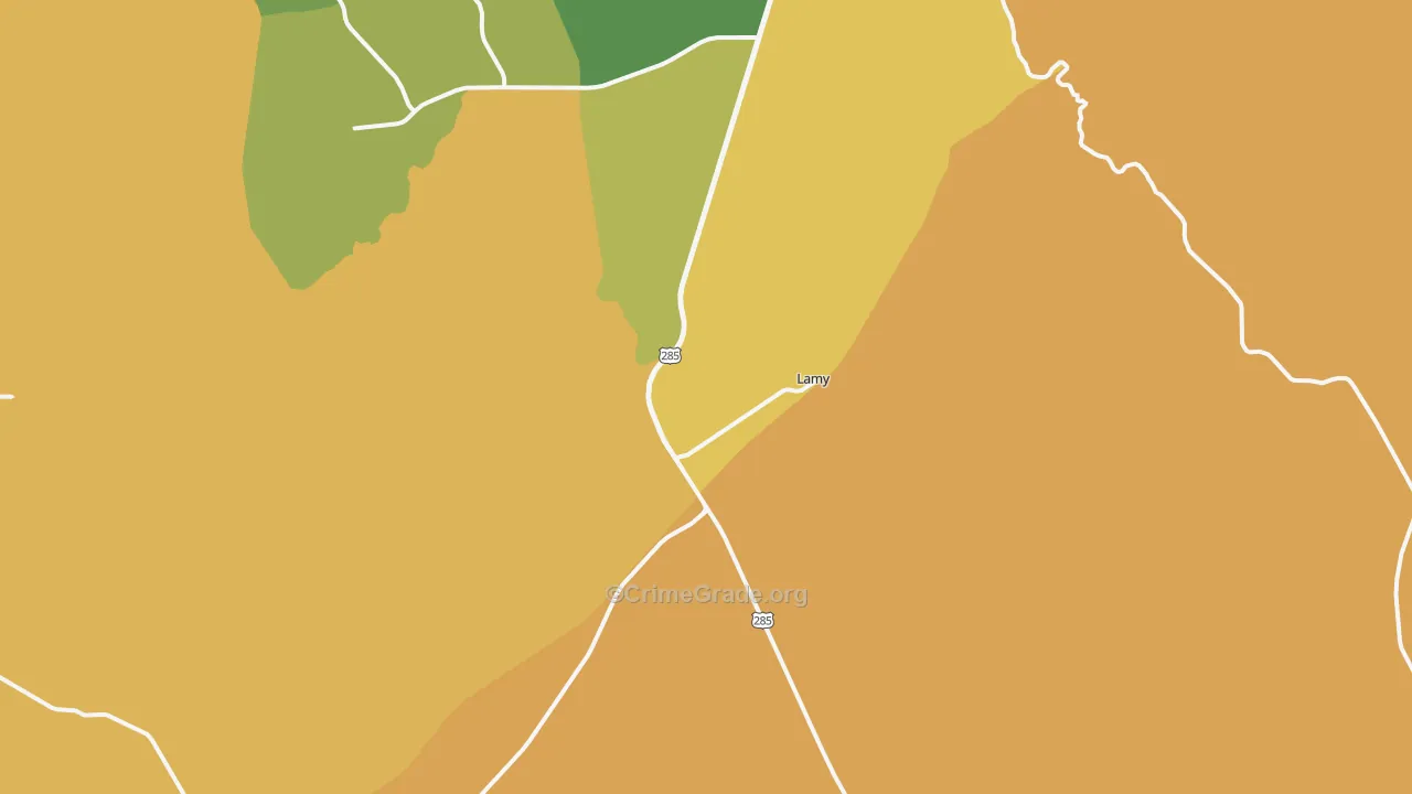 Lamy, NM Map of Murder Rates