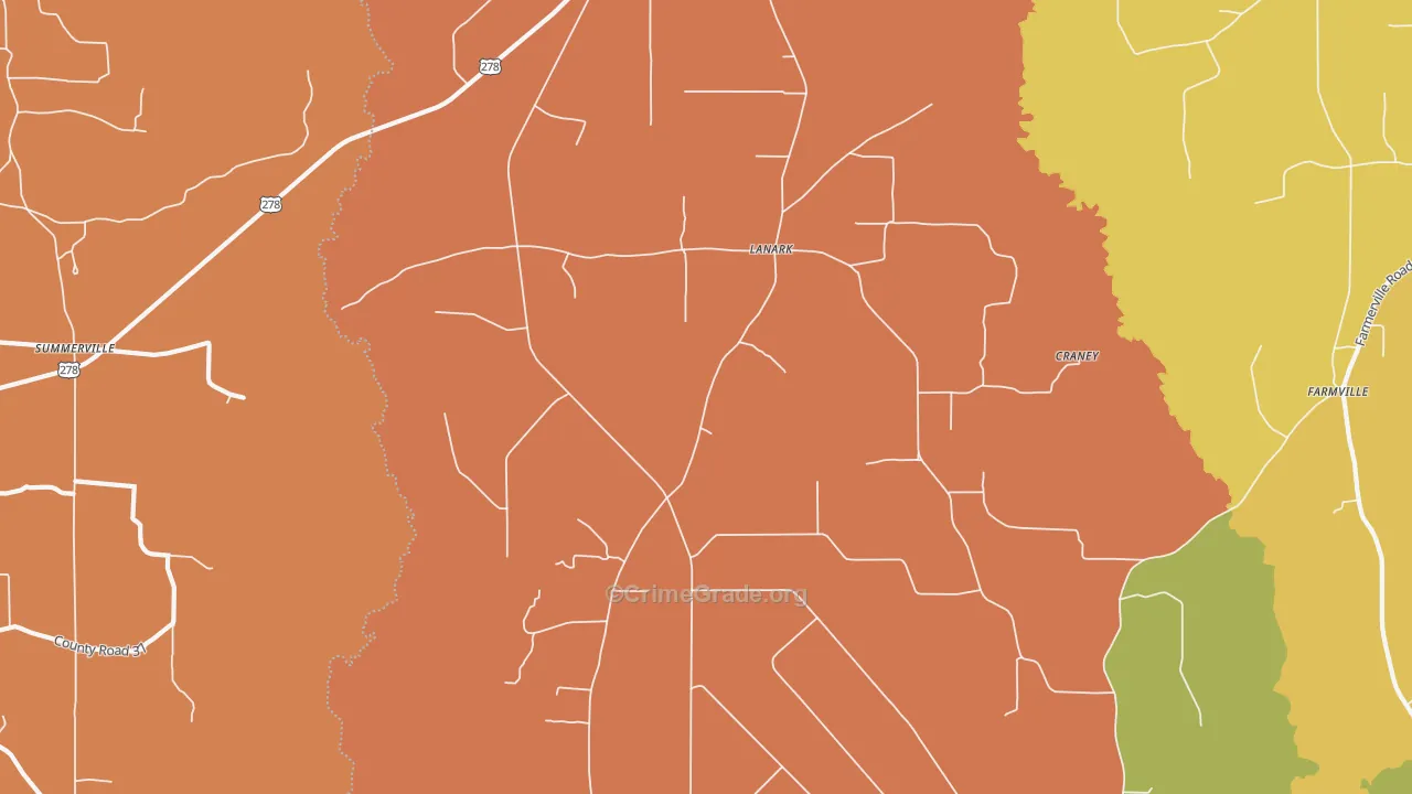 Lanark, AR Map of Murder Rates