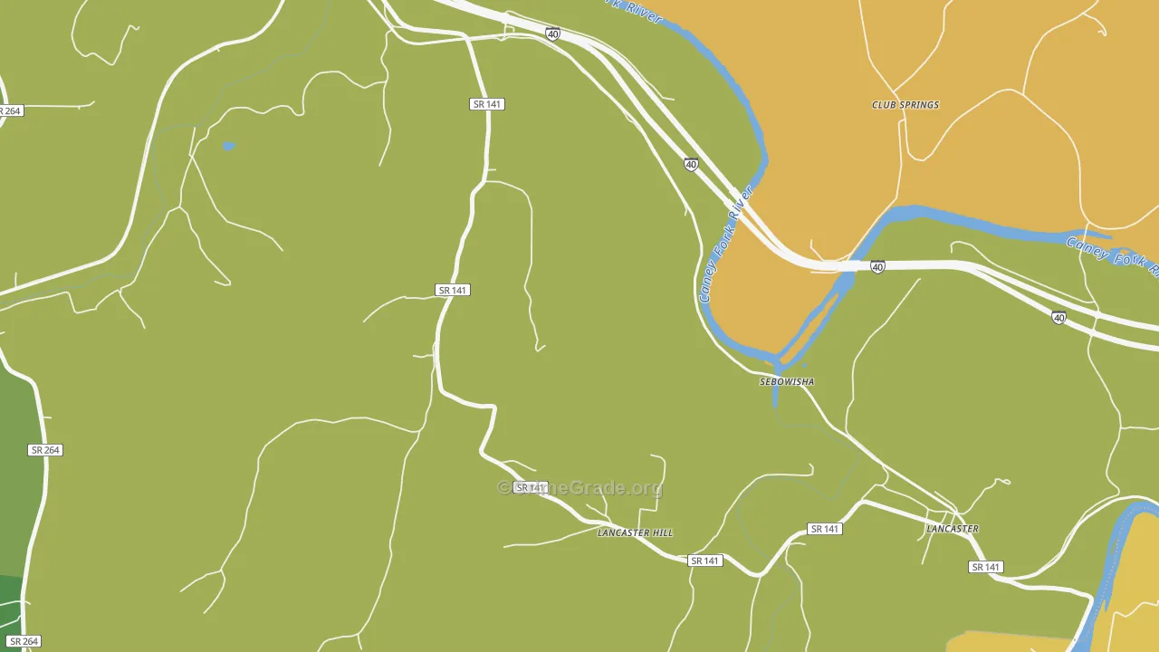 Lancaster Hill, TN Map of Murder Rates