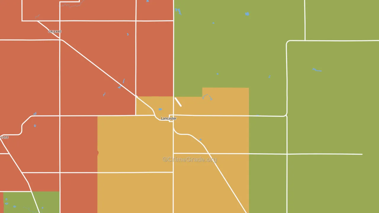 Lancaster, MN Map of Murder Rates