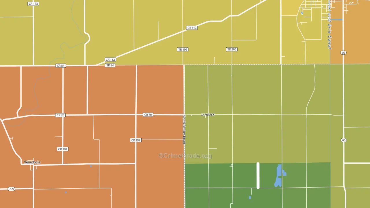 Landeck, OH Map of Murder Rates