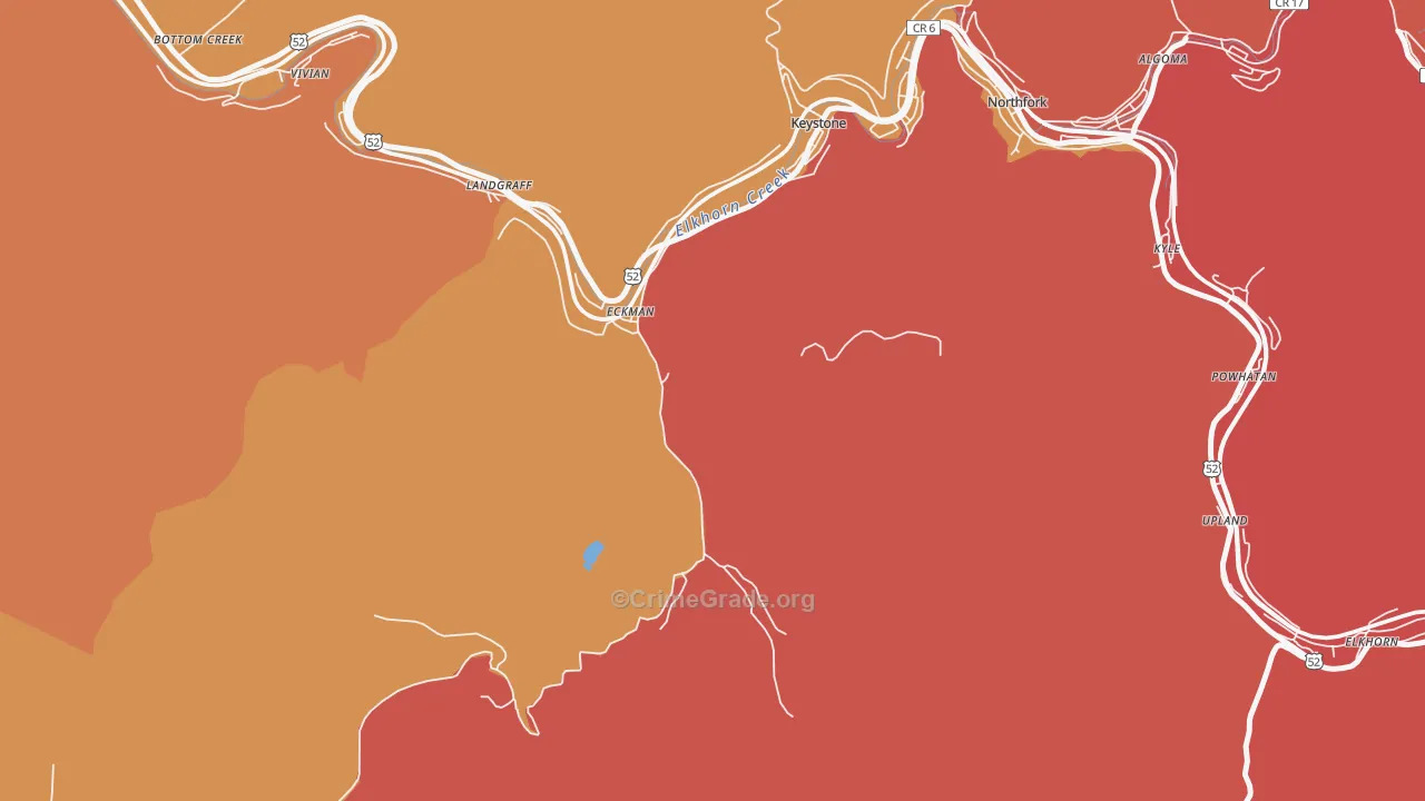 Landgraff, WV Map of Murder Rates