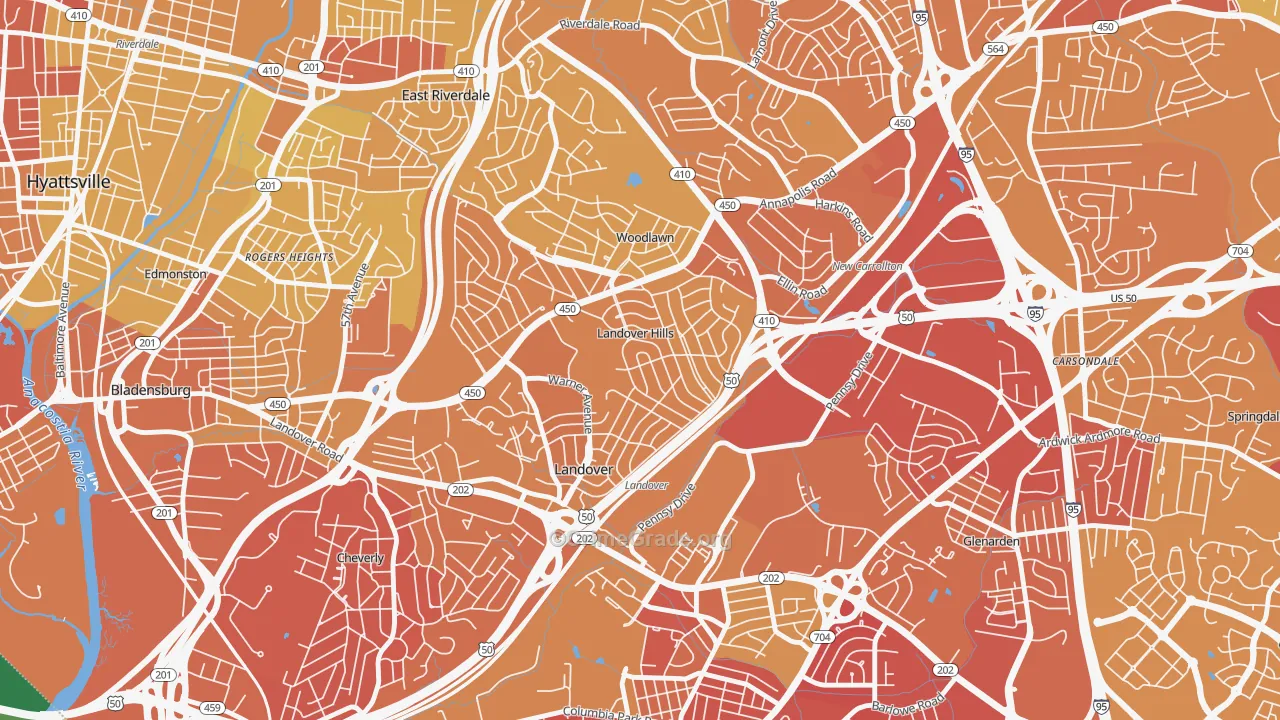 Landover Hills, MD Map of Murder Rates