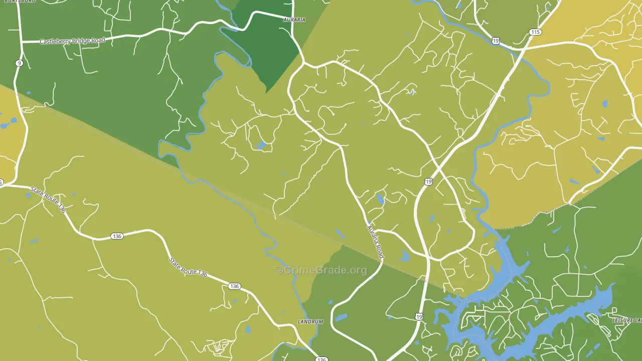 Landrum, GA Map of Murder Rates