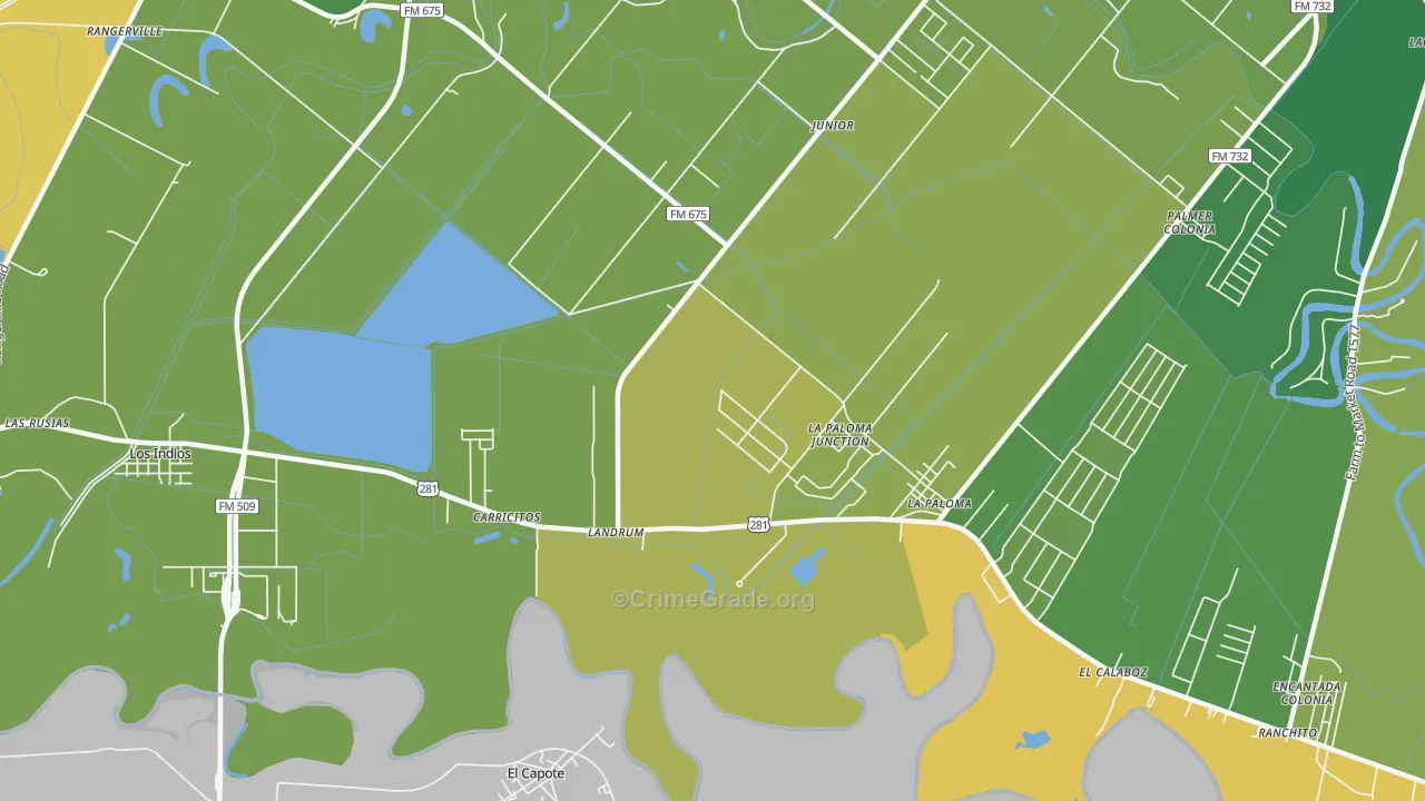 Landrum, TX Map of Murder Rates