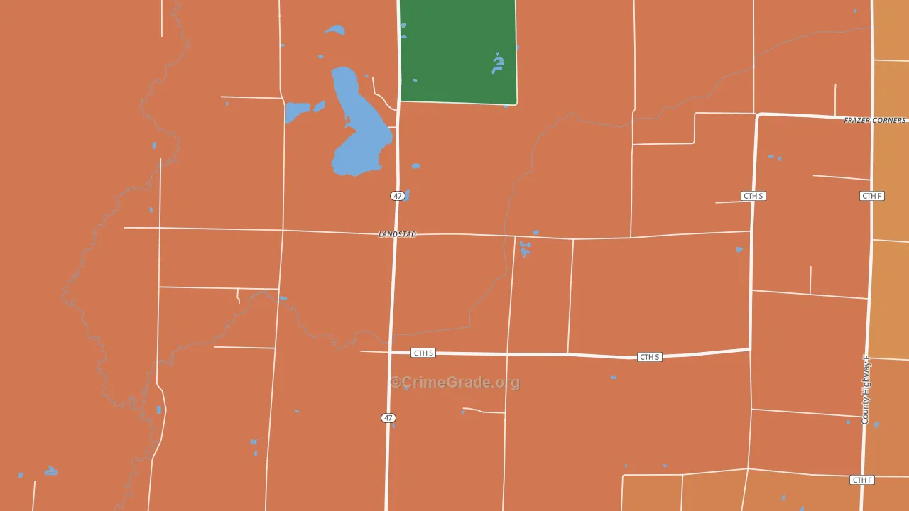 Landstad, WI Map of Murder Rates