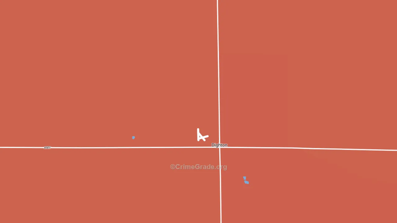 Lane County, KS Map of Murder Rates