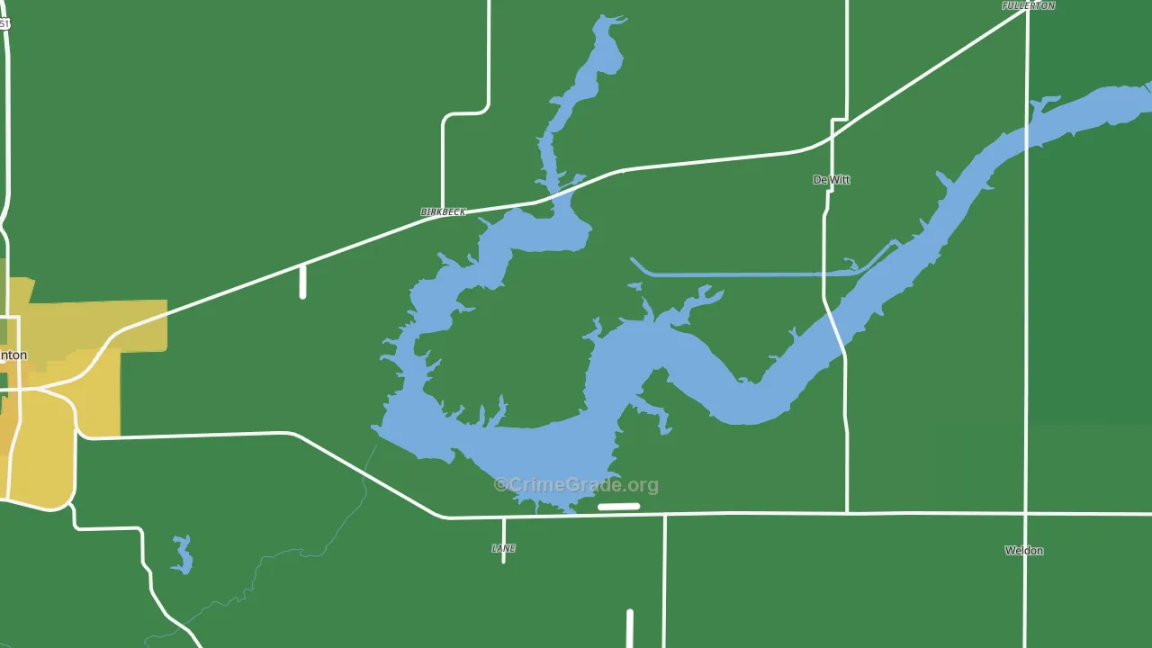 Lane, IL Map of Murder Rates