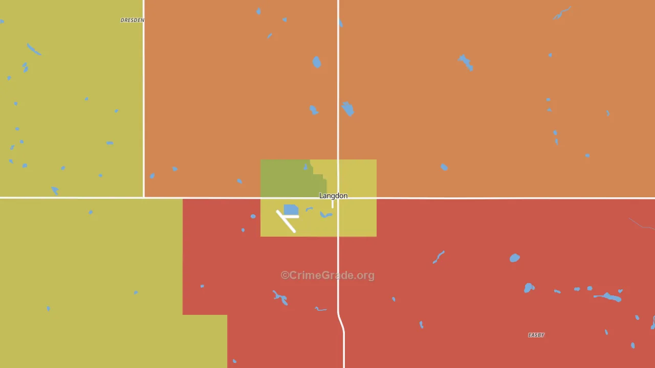 Langdon, ND Map of Murder Rates