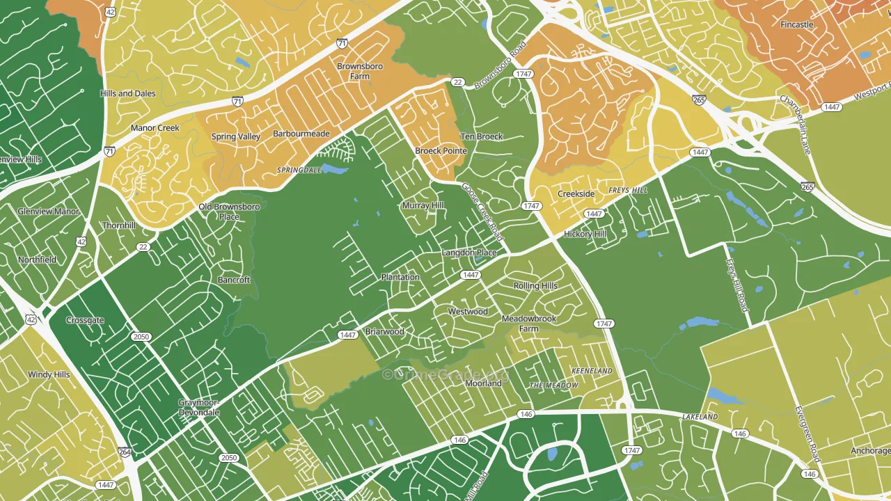 Langdon Place, KY Map of Murder Rates