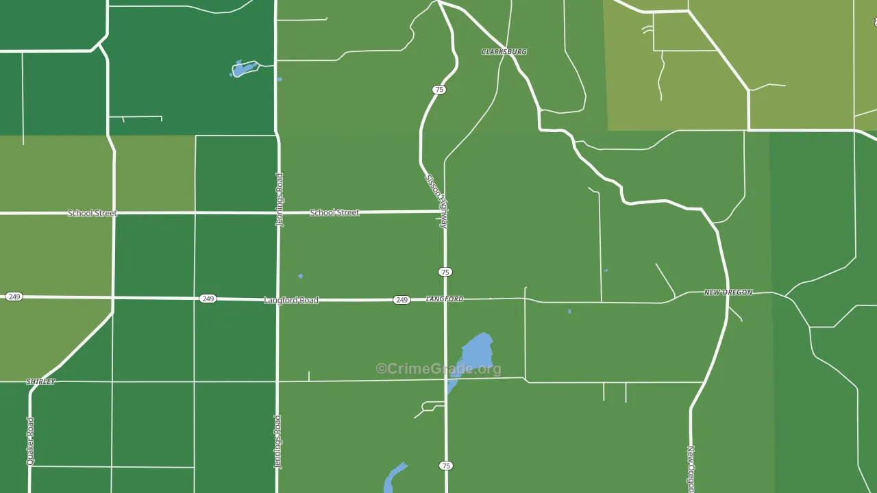 Langford, NY Map of Murder Rates