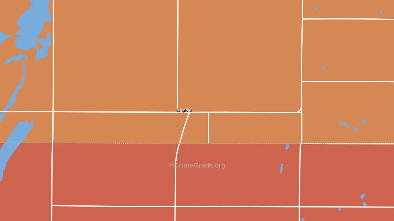 Langford, SD Map of Murder Rates
