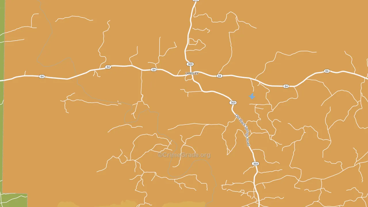 Langley, AR Map of Murder Rates