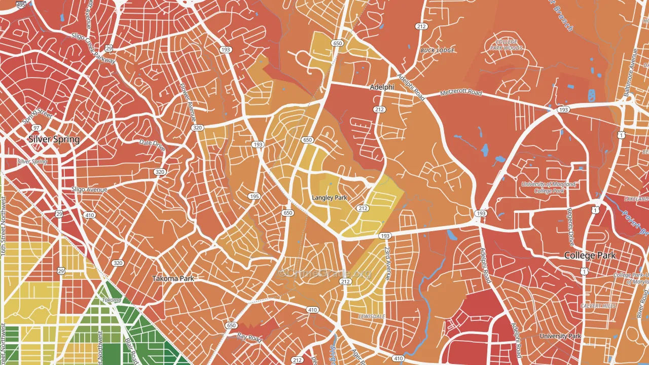 Langley Park, Hyattsville, MD Map of Murder Rates