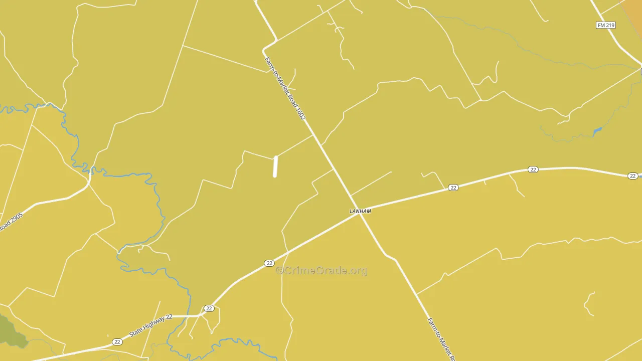Lanham, TX Map of Murder Rates