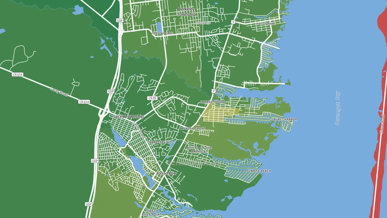 Lanoka Harbor, NJ Map of Murder Rates