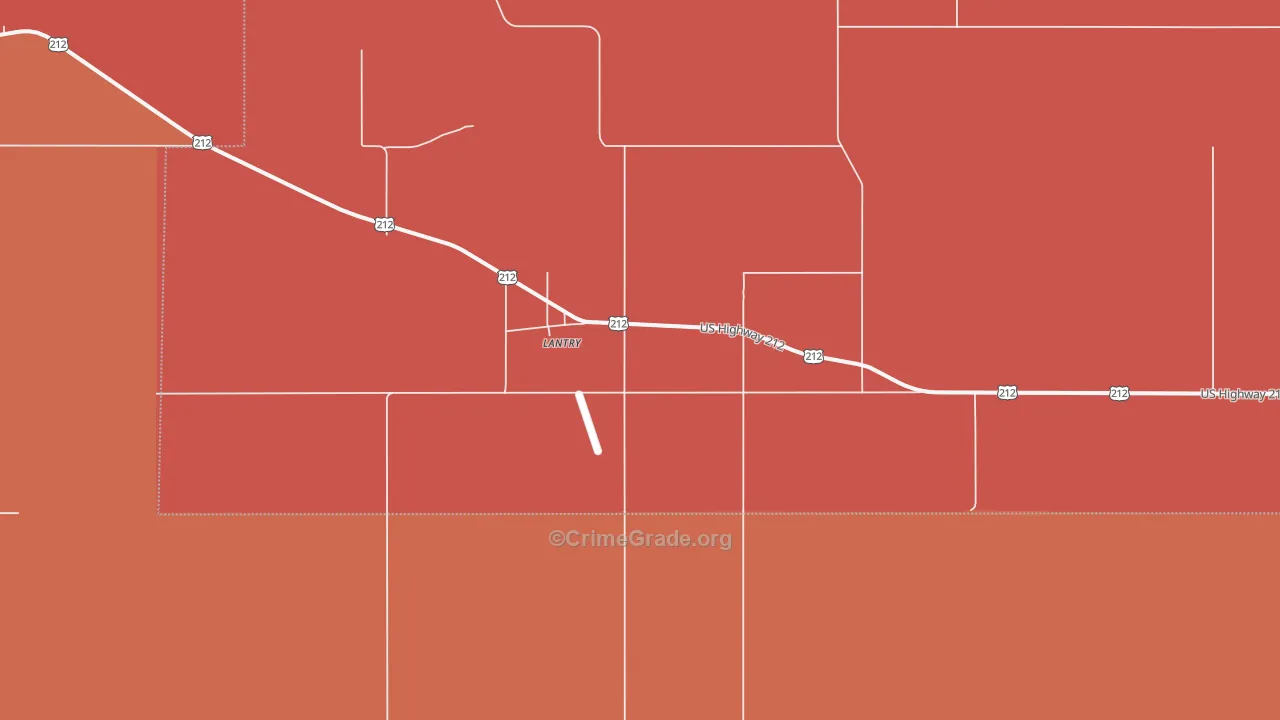 Lantry, SD Map of Murder Rates