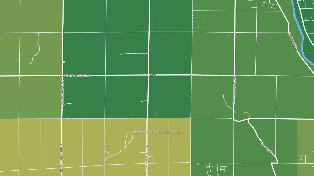 Laporte, MI Map of Murder Rates