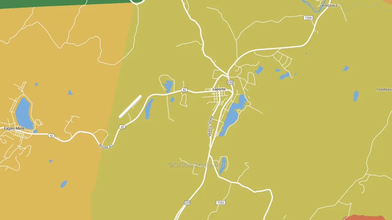 Laporte, PA Map of Murder Rates