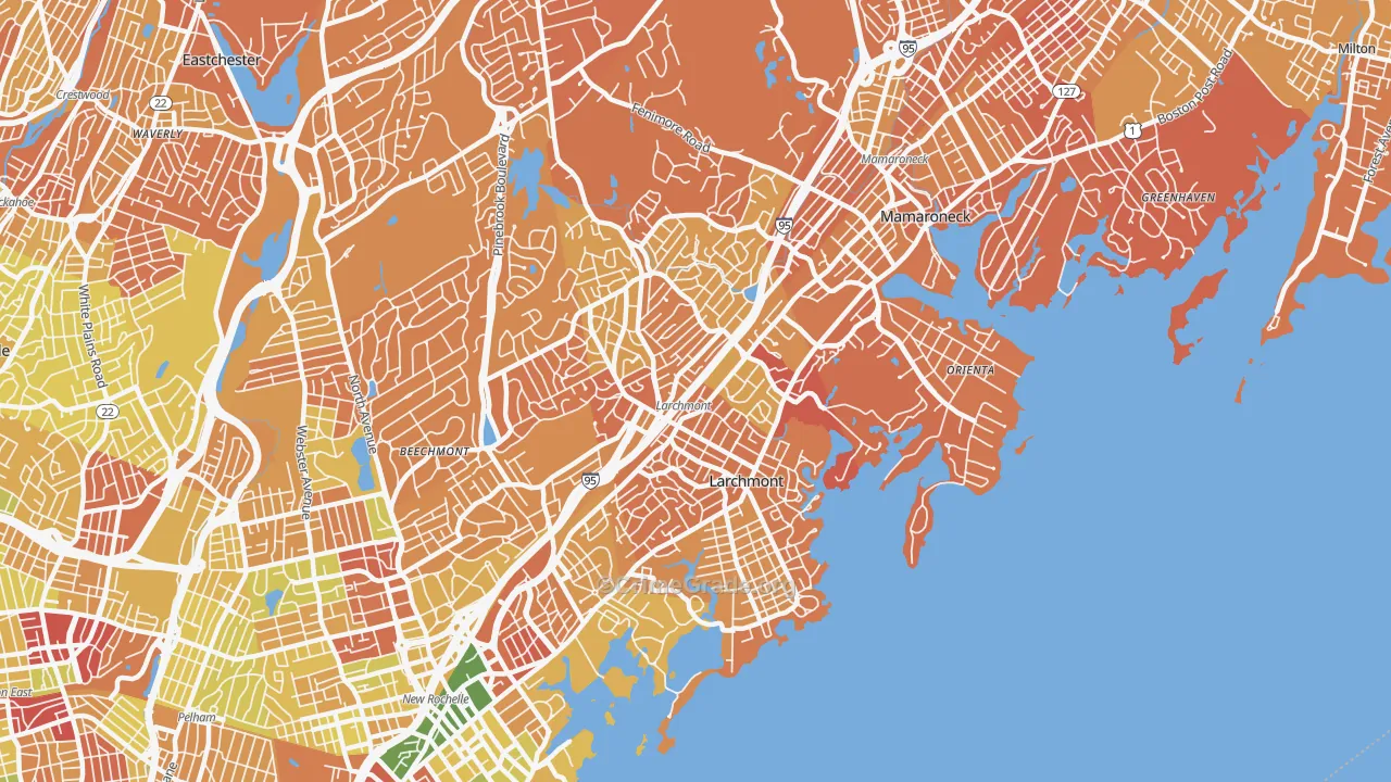 Larchmont, NY Map of Murder Rates