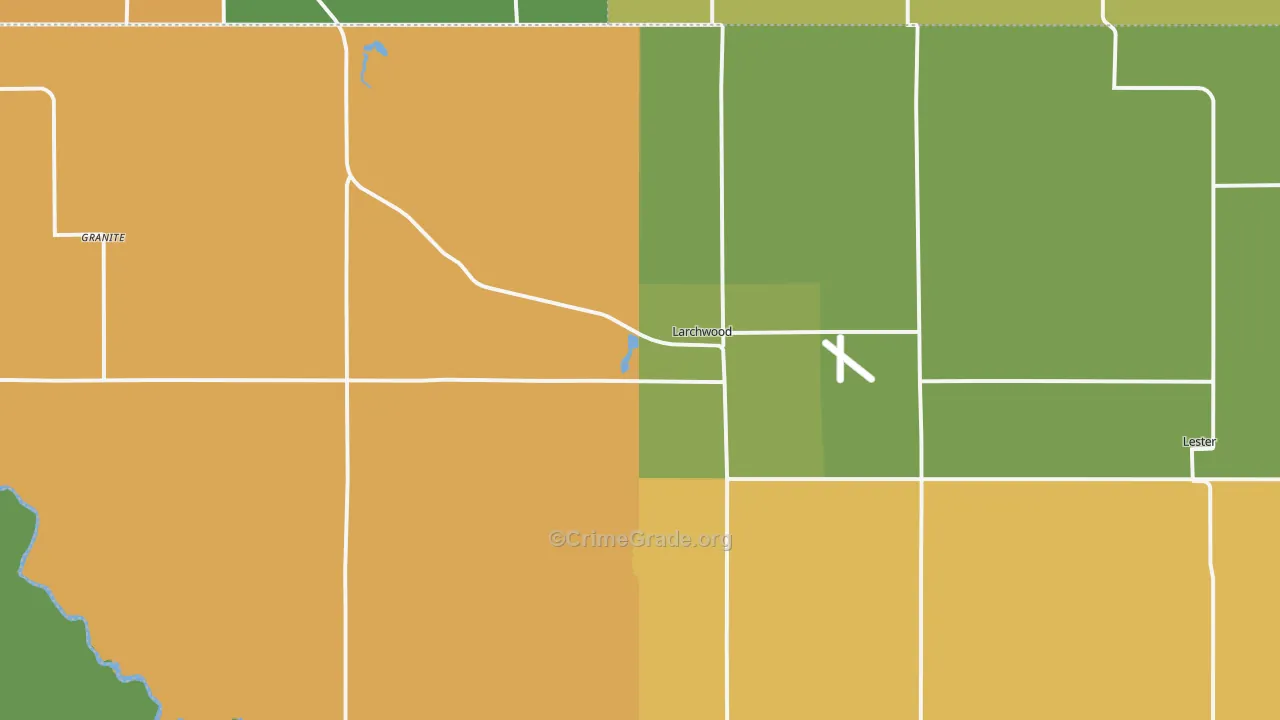 Larchwood, IA Map of Murder Rates