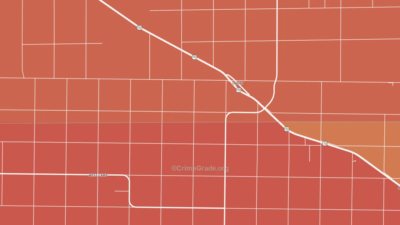Lariat, TX Map of Murder Rates
