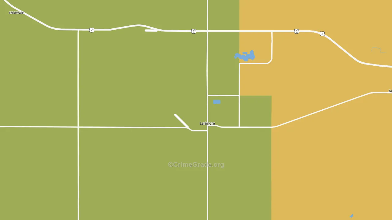 Larimore, ND Map of Murder Rates