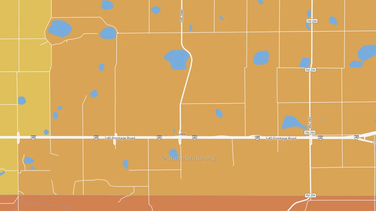 Lark, TX Map of Murder Rates