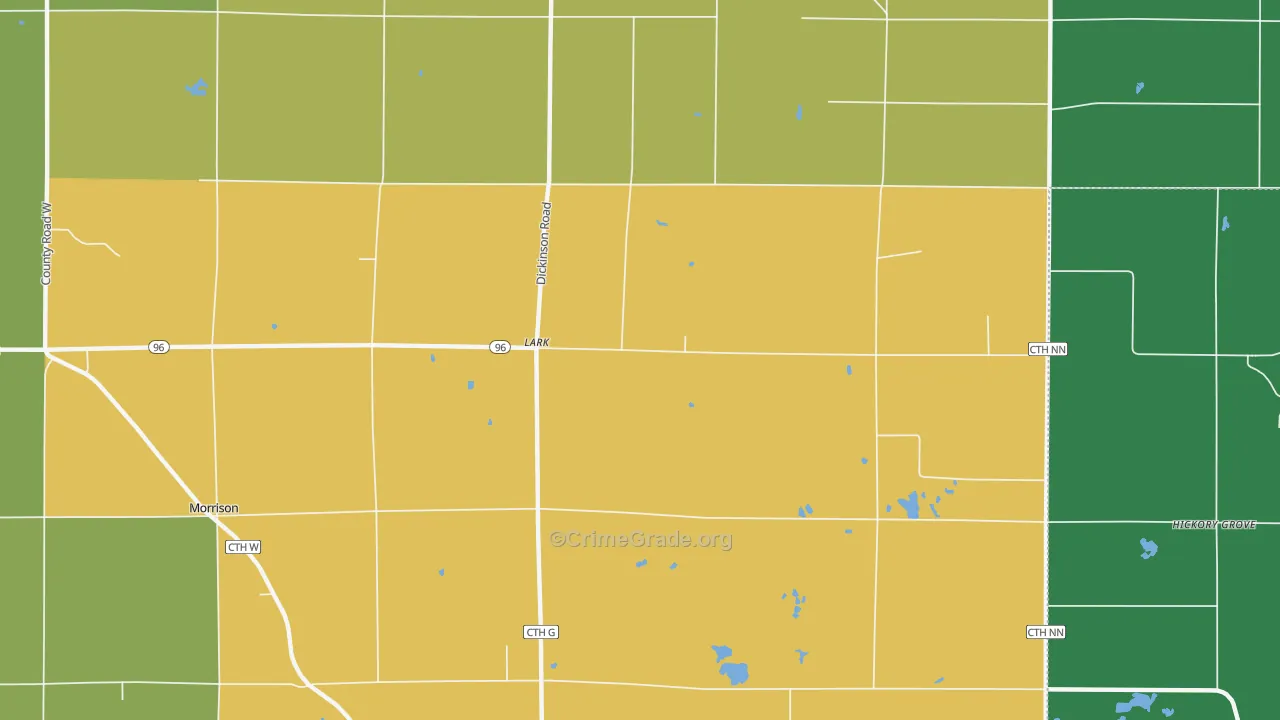 Lark, WI Map of Murder Rates