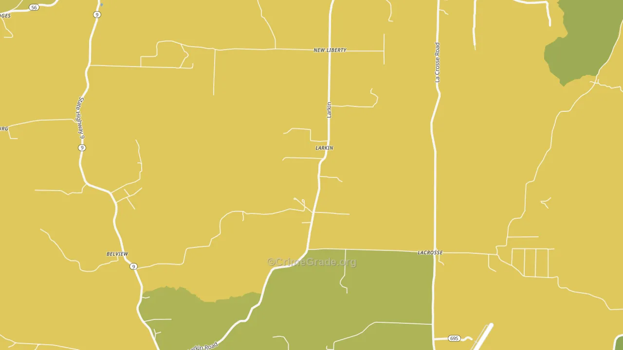 Larkin, AR Map of Murder Rates