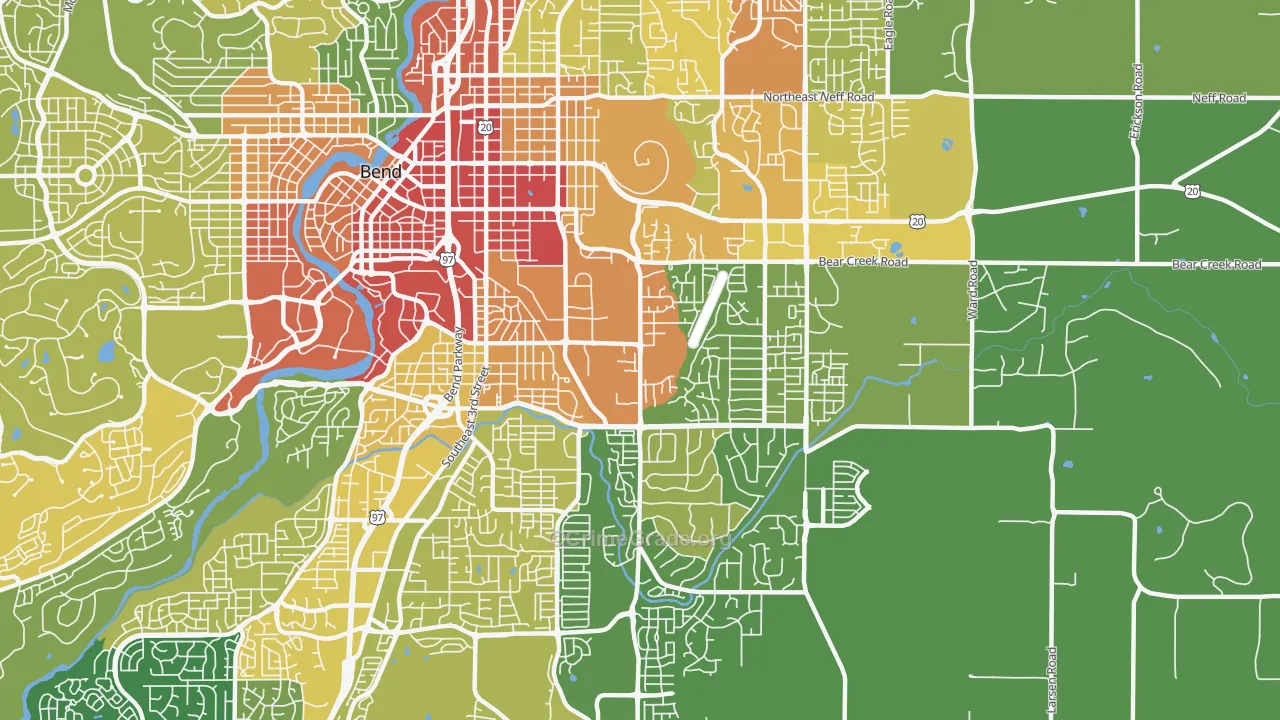 Larkspur, Bend, OR Map of Murder Rates